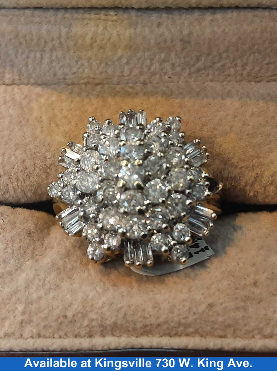 Women's Ring - Yellow Gold 14k (.585) 7.1 grams Size 8.5