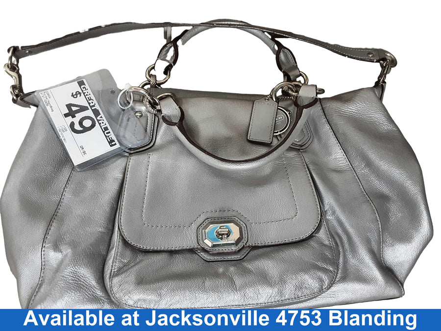 Coach J1320 Silver Purse / Handbag