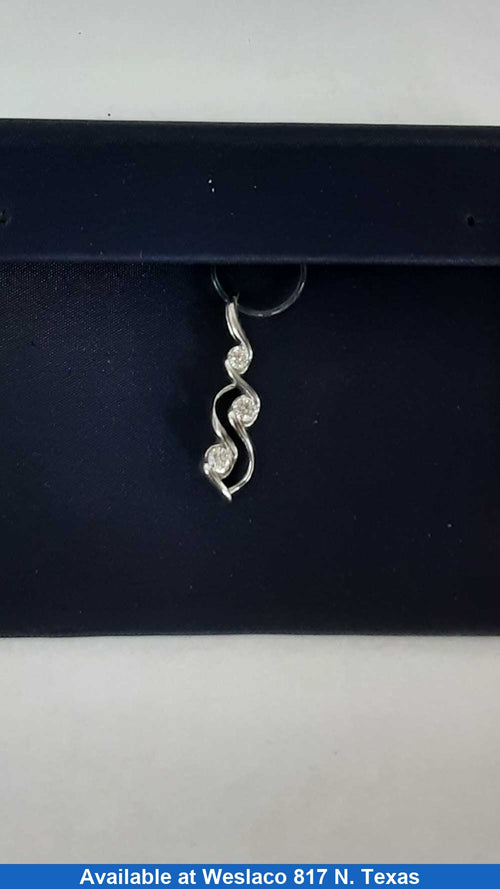Diamond Pendant - White Gold 14k (.585) 1.9 grams