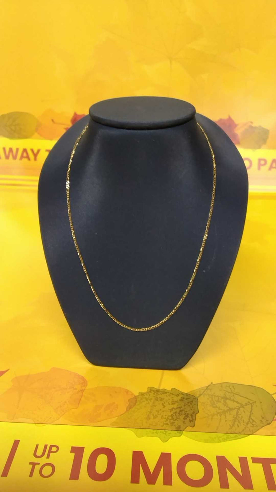 Figaro Chain - Yellow Gold 18k (.750) 2.3 grams 24 inch