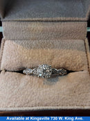 Women's Ring - White Gold 10k (.417) 3.5 grams Size 10.5
