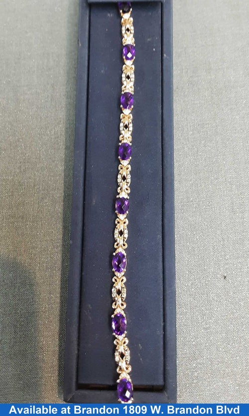 Tennis Bracelet - Yellow Gold 14k (.585) 16.9 grams 8 inch
