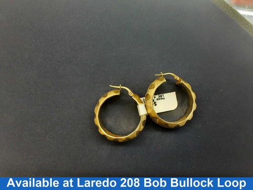 Hoop Earrings - Yellow Gold 10k (.417) 4 grams
