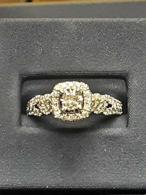 Ring - Wedding Set - White Gold 14k (.585) 4.8 grams Size 10