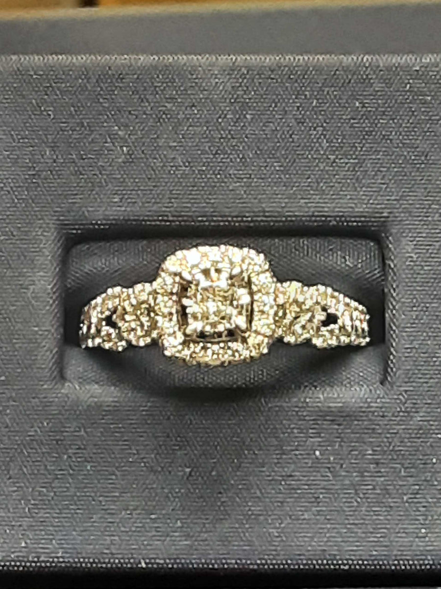 Ring - Wedding Set - White Gold 14k (.585) 4.8 grams Size 10