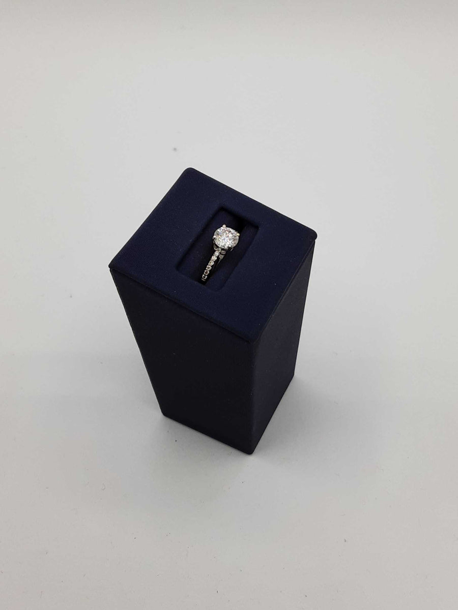 Ring - Engagement Set - White Gold 14k (.585) 1.6 grams Size 7.5
