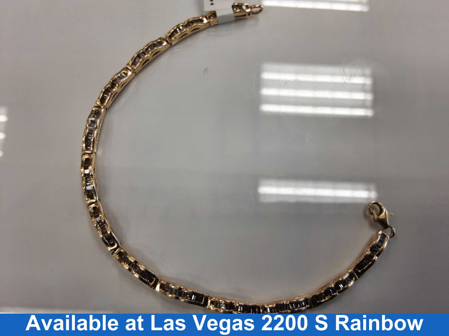 Tennis Bracelet - Yellow Gold 14k (.585) 12.3 grams 7 inch