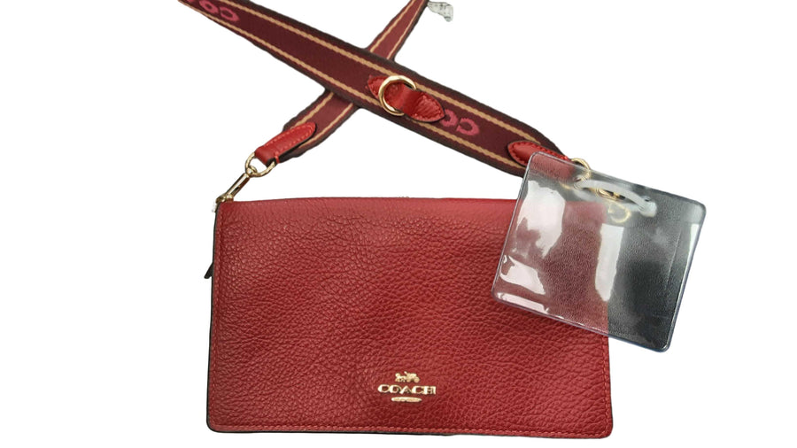 Coach Anna Foldover Red Purse / Handbag