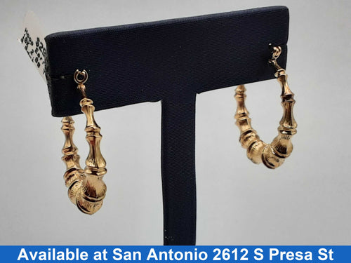 Hoop Earrings - Yellow Gold 10k (.417) 2.8 grams