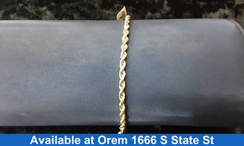 Rope Bracelet - Yellow Gold 14k (.585) 8.6 grams 8 inch