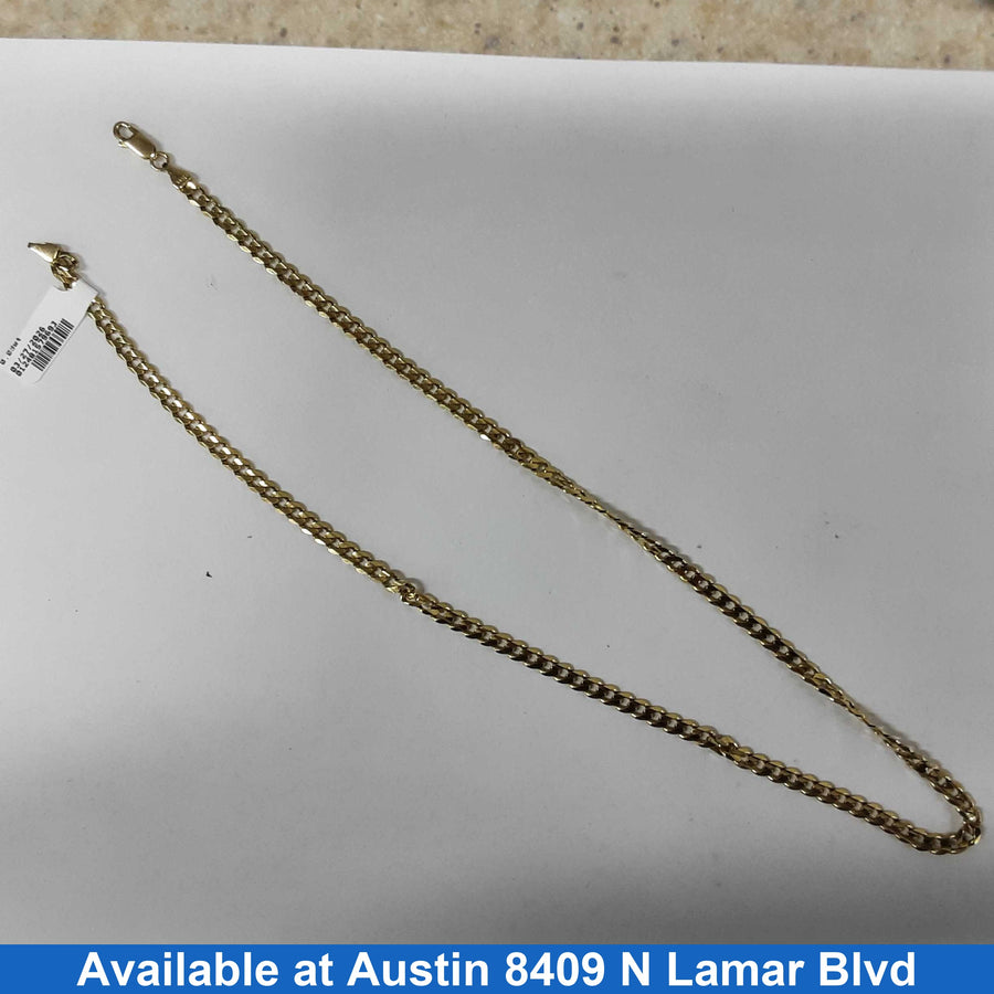 Cuban Link Chain - Yellow Gold 10k (.417) 17.4 grams 22 inch