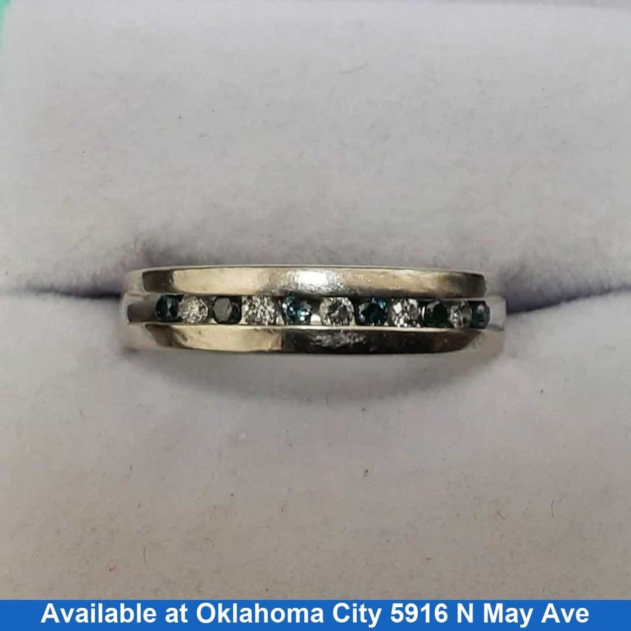 Women's Ring - Anniversary - White Gold 10k (.417) 3.8 grams Size 20