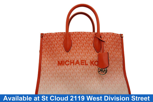 Michael Kors Mirella Medium Tote Orange Purse / Handbag