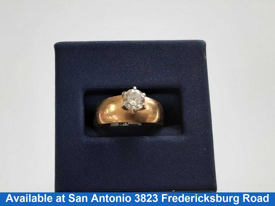 Women's Ring - Solitaire - Yellow Gold 14k Size 7