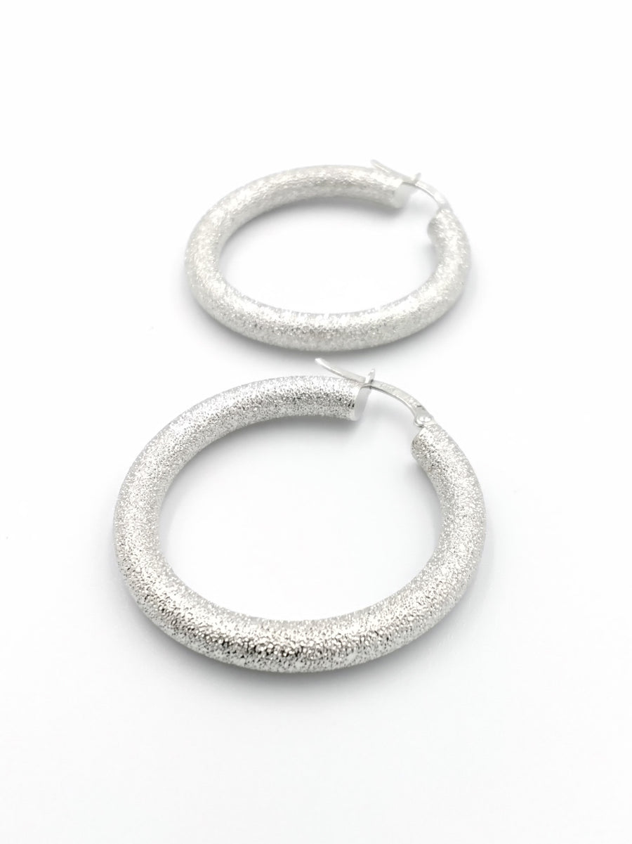 Bangle Earrings - White Gold 14k (.585) 6 grams