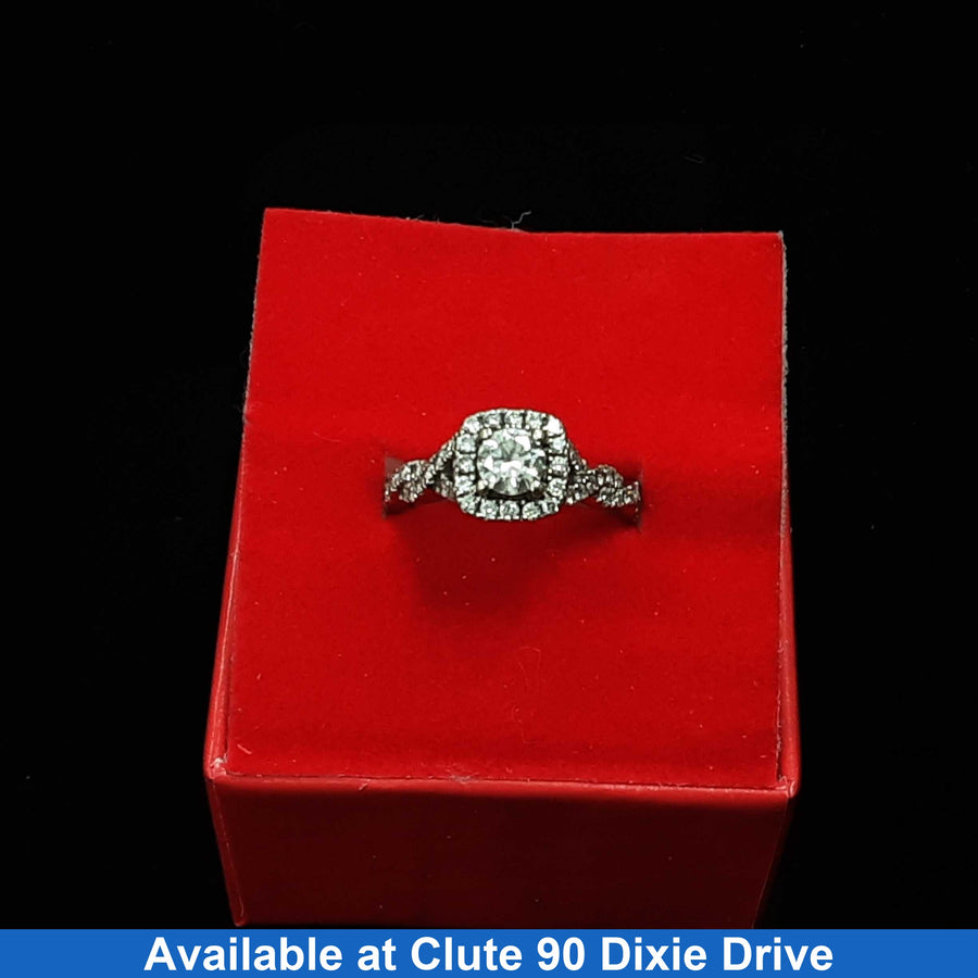 Ring - Wedding Set - White Gold 14k (.585) 3.8 grams Size 7