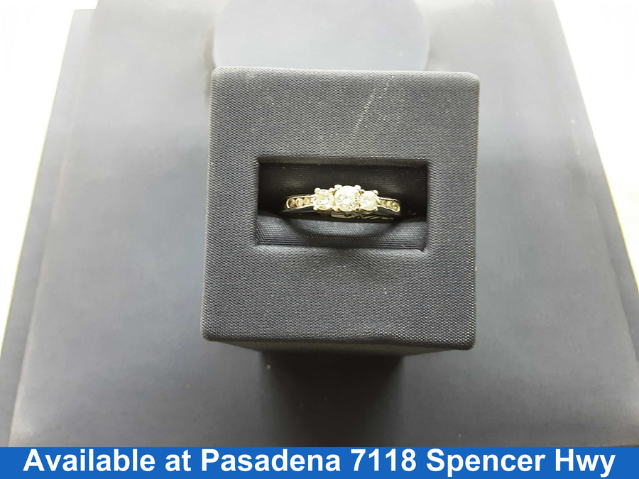 Ring - Wedding Set - Yellow Gold 14k (.585) 3 grams Size 20
