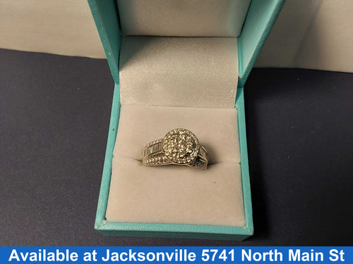 Ring - Engagement Set - White Gold 14k (.585) 5.2 grams Size 6.5