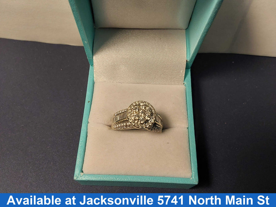 Ring - Engagement Set - White Gold 14k (.585) 5.2 grams Size 6.5