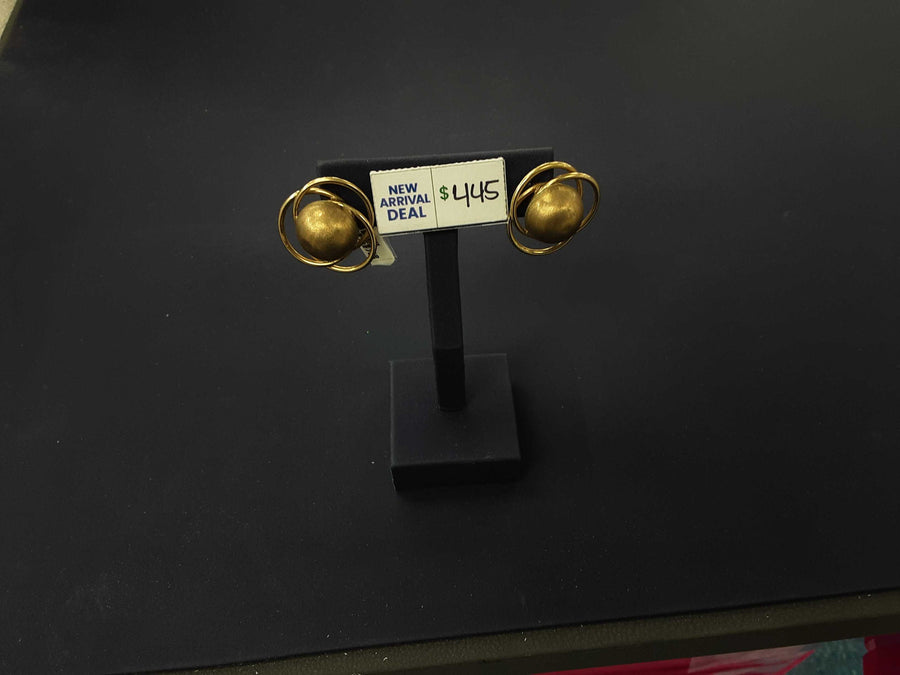 Gold Ball Earrings - Yellow Gold 10k (.417) 4.2 grams