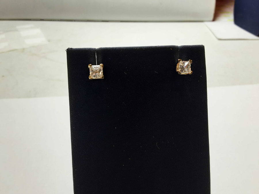 Double Stud Earring - Yellow Gold 14k (.585) 1.4 grams