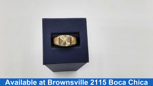 Men's Ring - Yellow Gold 10k (.417) 3.2 grams Size 10.5