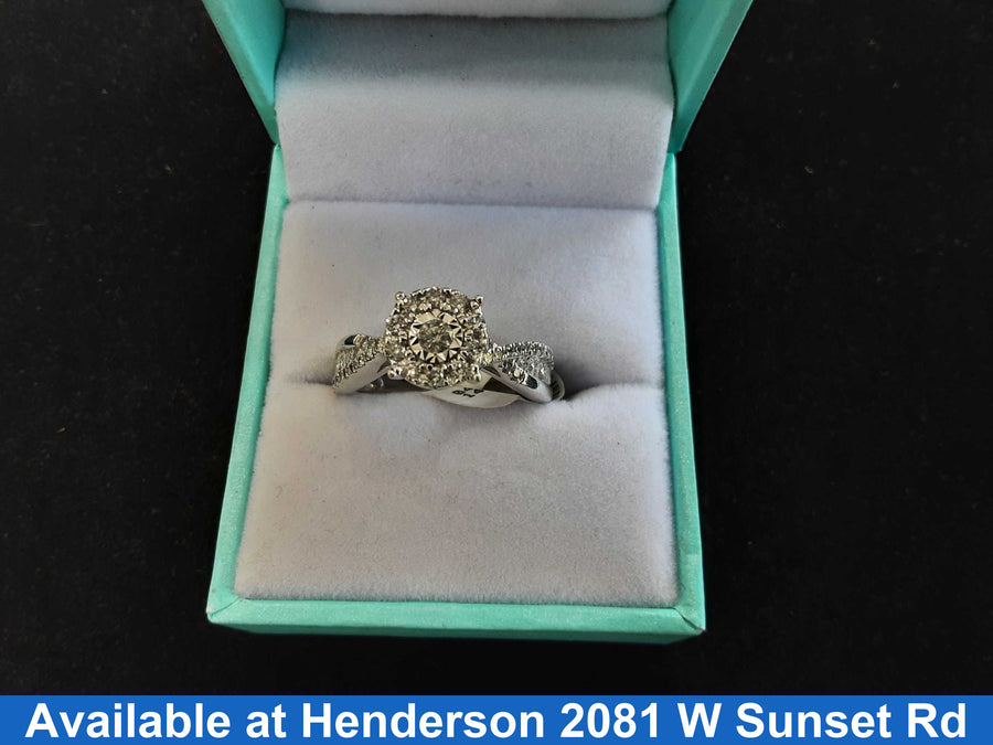 Women's Ring - Anniversary - White Gold 10k (.417) 3.7 grams Size 7