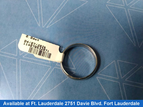 Ring - Wedding Band - White Gold 14k (.585) 4.6 grams Size 10.5