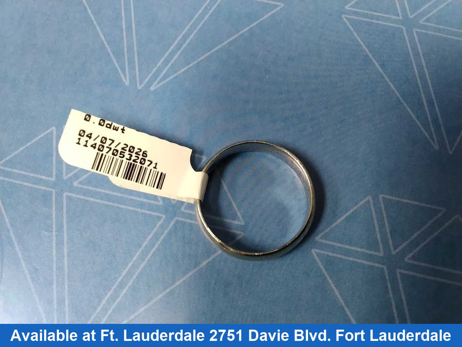 Ring - Wedding Band - White Gold 14k (.585) 4.6 grams Size 10.5