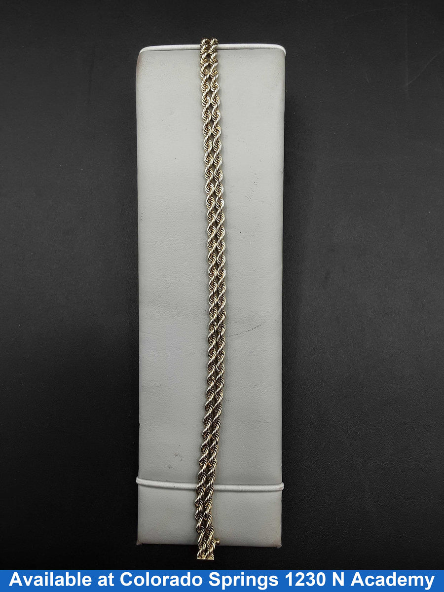 Rope Bracelet - Yellow Gold 14k (.585) 14.7 grams 8 inch