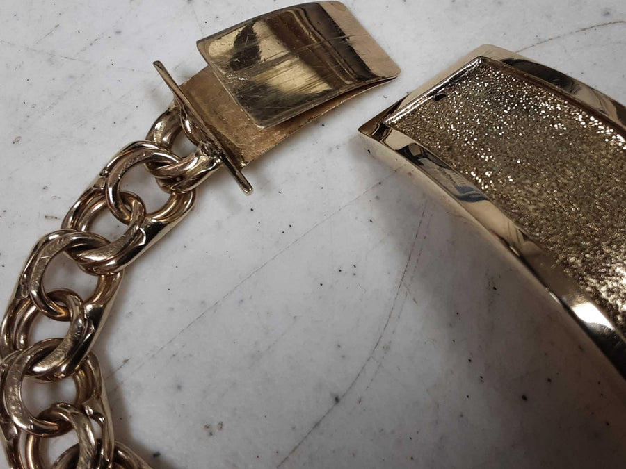 ID Bracelet - Yellow Gold 10k (.417) 53 grams 9 inch