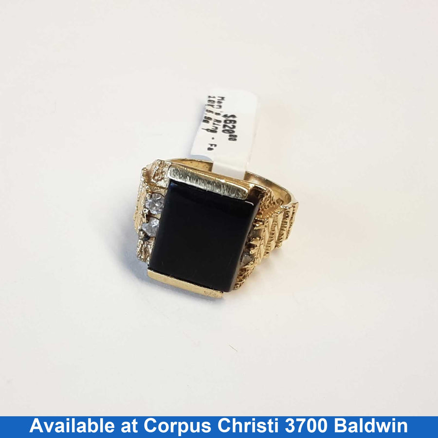 Men's Ring - Yellow Gold 10k (.417) 5.9 grams Size 9.5