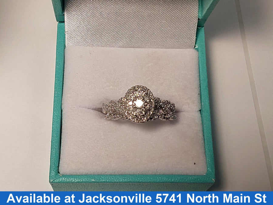 Ring - Wedding Set - White Gold 10k (.417) 3.7 grams Size 7