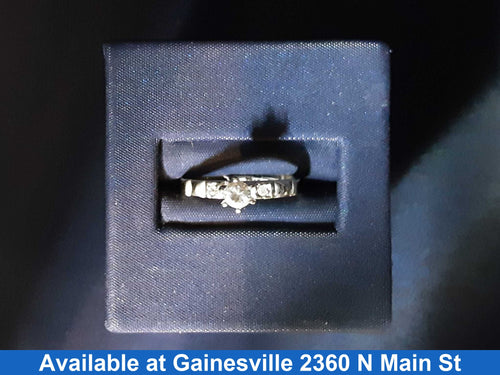 Women's Ring - Solitaire - White Gold 14k (.585) 1.7 grams Size 4