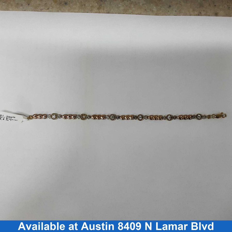 Bracelet - Tricolor Gold 14k (.585) 8.3 grams 8 inch
