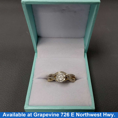 Ring - Engagement Set - Yellow Gold 10k (.417) 4.1 grams Size 7