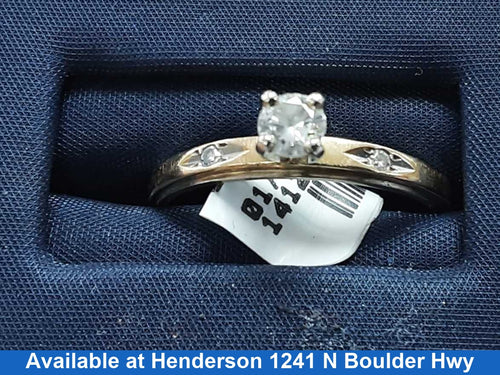Women's Ring - Solitaire - Yellow Gold 14k (.585) 1.9 grams Size 20