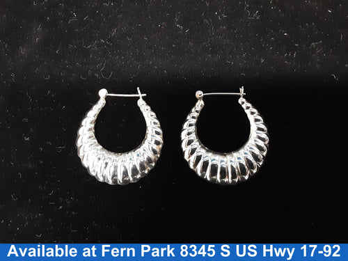 Shrimp Earrings - Silver 6.9 grams
