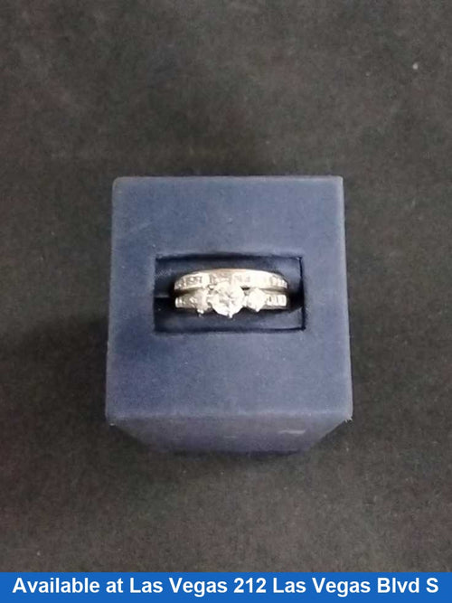 Ring - Engagement Set - White Gold 14k (.585) 5.8 grams Size 4.5