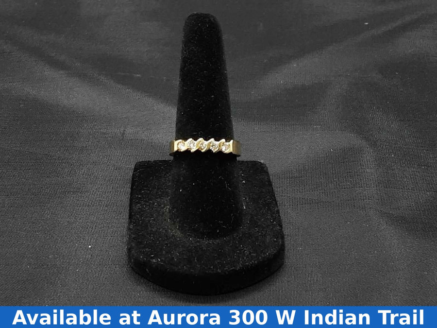 Ring - Wedding Band - Yellow Gold 14k (.585) 3.3 grams Size 5