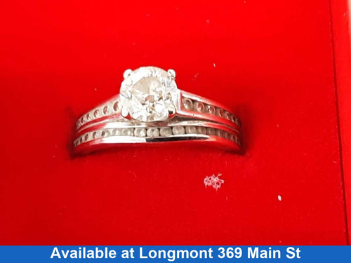 Ring - Engagement Set - White Gold 14k (.585) 5.2 grams Size 7