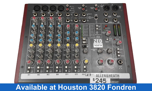 Allen & Heath Zed10fx Black Analog Mixer