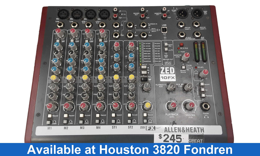 Allen & Heath Zed10fx Black Analog Mixer