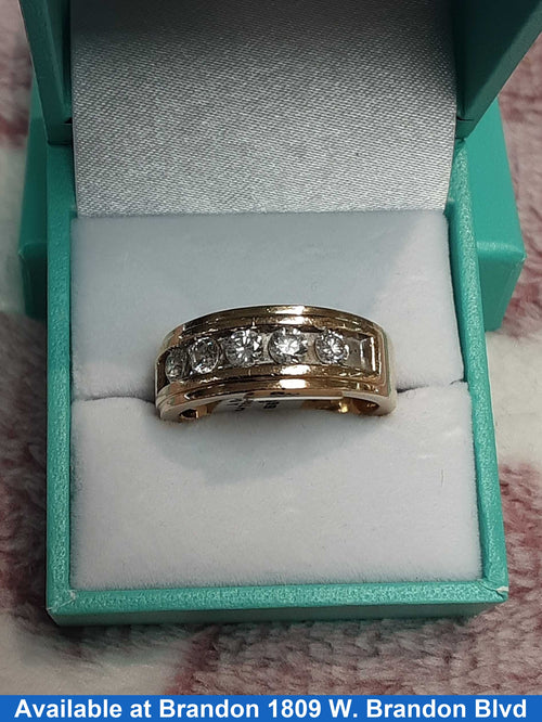 Ring - Wedding Band - Yellow Gold 10k (.417) 8.4 grams Size 10.5