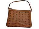 Mcm Medium Visetos Original Leather Pouch Brown Purse / Handbag