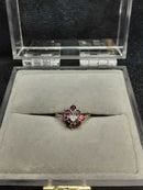 14k White Gold Floral Cluster Ring
