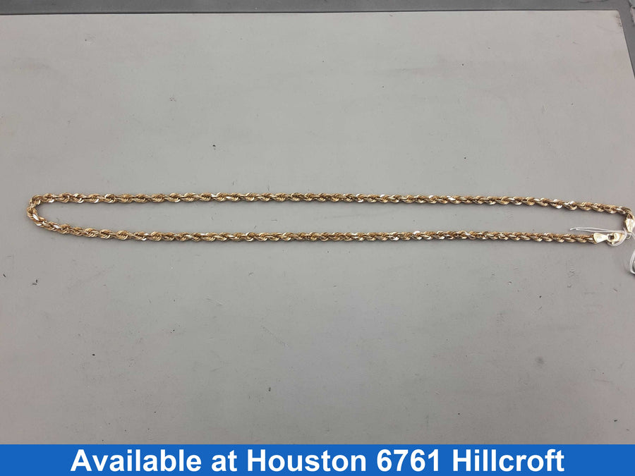 Rope Chain - Yellow Gold 10k (.417) 26.7 grams 24 inch