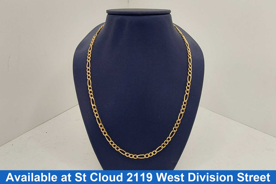 Figaro Chain - Yellow Gold 14k (.585) 6 grams 18 inch