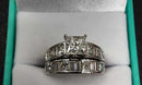 Ring - Engagement Set - White Gold 14k (.585) 9.1 grams Size 6.5