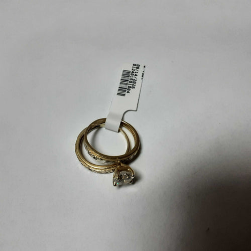 Ring - Engagement Set - Yellow Gold 10k (.417) 4 grams Size 6